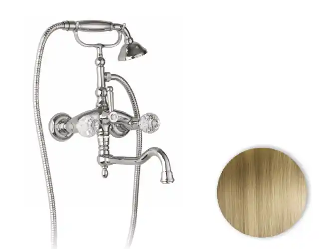 Koopje Retro vodovodní baterie vanová Bianchi BOHEME 1083VOT, stará mosaz, křišťál Swarovski