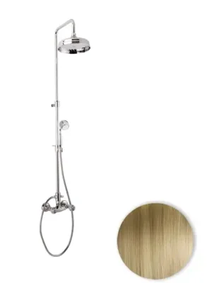 Beste Prijs Nástěnný sprchový set s baterií Bianchi BOHEME 1057VOT, stará mosaz, retro, Swarovski