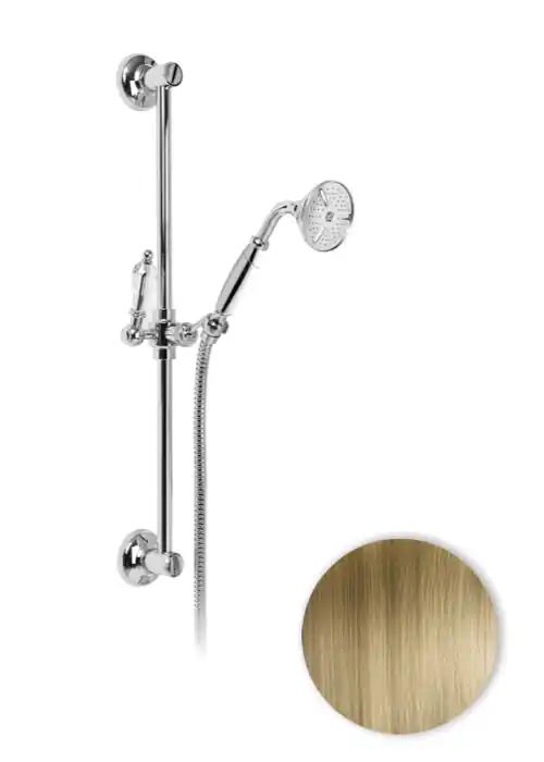 Lage Kosten Retro sprchový set Bianchi DIAMOND / VINTAGE 6220VOT, stará mosaz, křišťál Swarovski