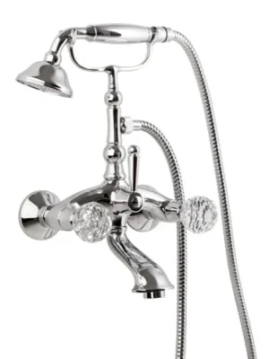 Retro vodovodní baterie vanová Bianchi BOHEME 1023CRM, chrom, křišťál Swarovski Bestel Nu