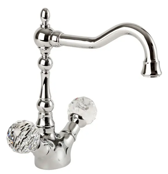 Laatste Versie Umyvadlová retro vodovodní baterie Bianchi BOHEME 1036CRM, chrom, křišťál Swarovski