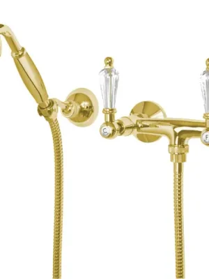 Sprchová vodovodní baterie Bianchi DIAMOND 1005ORO, retro, zlato, křišťál Swarovski Alleen Vandaag