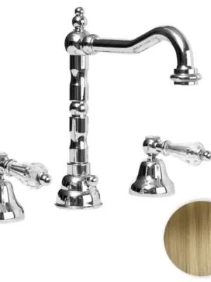 Retro vodovodní baterie umyvadlová Bianchi DIAMOND 1032VOT, stará mosaz, křišťál Swarovski Veilige Betaling
