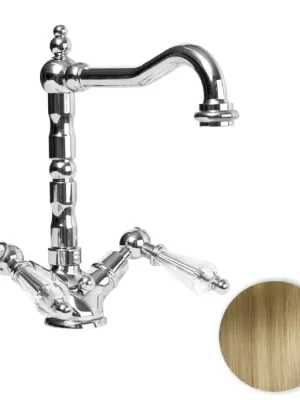 Retro vodovodní baterie umyvadlová Bianchi DIAMOND 1036VOT, stará mosaz, křišťál Swarovski Hoge Kwaliteit