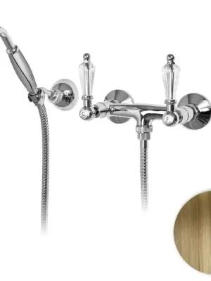Koopje Vodovodní baterie sprchová retro Bianchi DIAMOND 1005VOT, stará mosaz, křišťál Swarovski