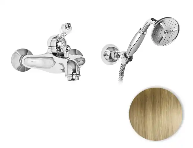 Bestel Nu Retro vodovodní baterie vanová Bianchi VINTAGE 2004VOT, stará mosaz, křišťál Swarovski