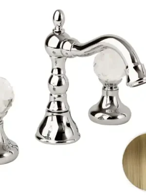 Retro vodovodní baterie umyvadlová Bianchi BOHEME 1031VOT, stará mosaz, křišťál Swarovski Goedkoop