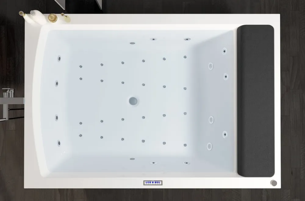 Korting Luxusní masážní vana pro dva Riho ANNA BZ79W, THERMAE LINE, hydro / aero, 3x motor, 190 x 130 cm, bílý akrylát Lucite