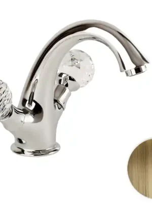 Vodovodní baterie umyvadlová Bianchi BOHEME 1034VOT, stará mosaz, design,křišťál Swarovski Meest Verkocht