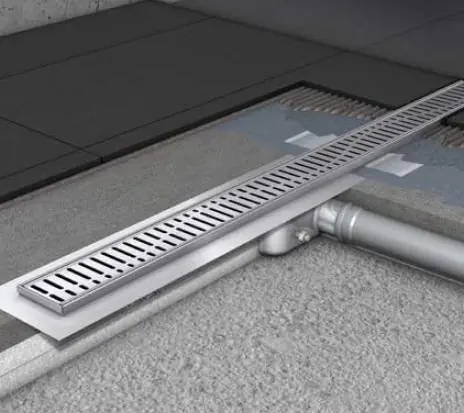 Direct Verzonden Podlahový žlab RIHO s horizontální přírubou - řada C, délka 885 mm, 50 mm sifon, nerez
