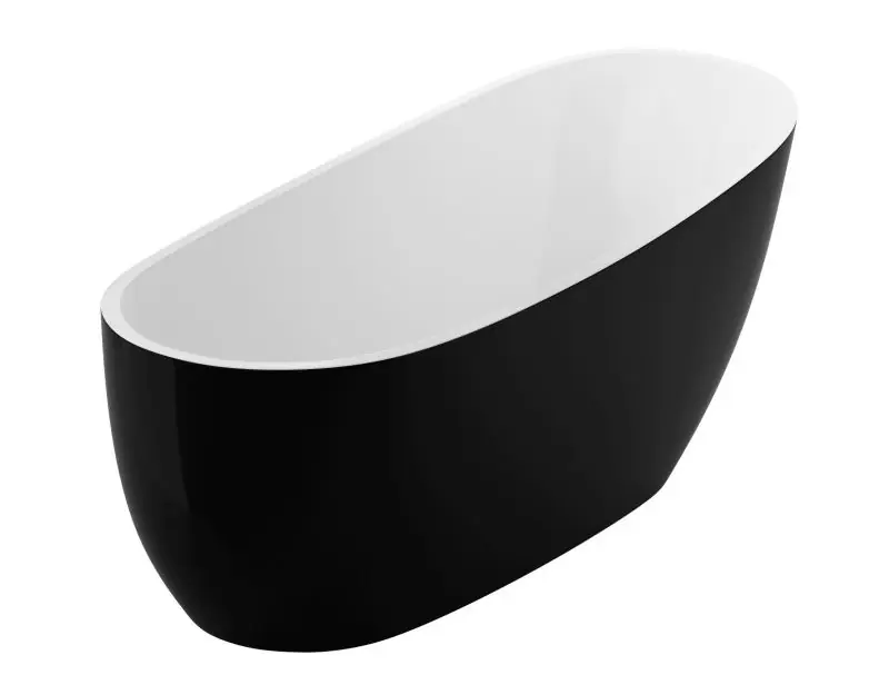 Snelle Levering Volně stojící vana Santech AXEL 175 x 78 cm černo-bílý lesk