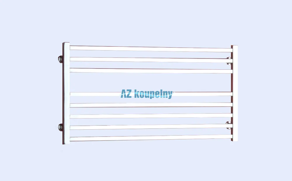 Express Levering Horizontální hranatý žebřík do koupelny P.M.H. AVENTO AVLW - Bílá lak, 905 x 480 mm