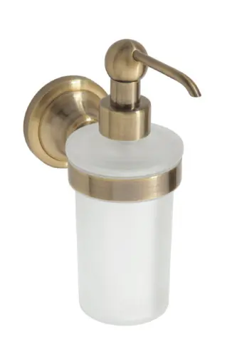 Dávkovač tekutého mýdla 250 ml Bemeta RETRO 144109017 bronz / stará mosaz / mléčné sklo Nieuw