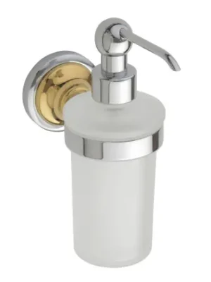 Dávkovač tekutého mýdla 250 ml Bemeta RETRO 144209018 chrom a zlato / mléčné sklo Tijdelijk Beschikbaar
