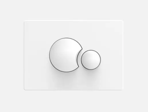Lage Kosten Designové maloformátové ovládací tlačítko k WC modulu SANIT 16 706 01 0000 bílé
