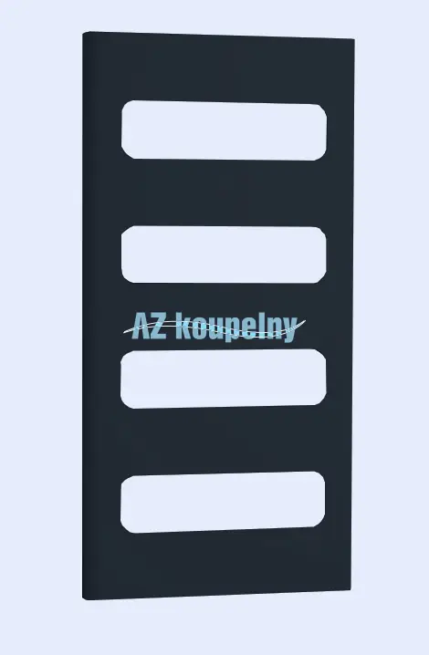 Goedkoop Koupelnový designový radiátor P.M.H. RETRO RTA - 600 x 1200 mm, antracit - lesklý lak