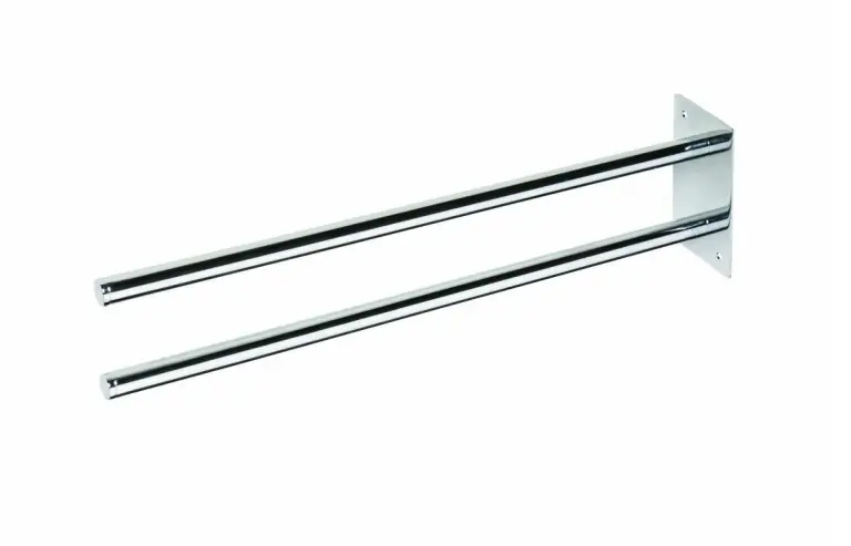 Pevný dvojitý držák ručníků Bemeta OMEGA, 104704142, 365 mm, barva chrom Betrouwbaar