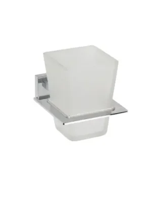 Koupelnový designový držák kartáčků Bemeta PLAZA, 118110052, chrom / mléčné sklo Betrouwbaar