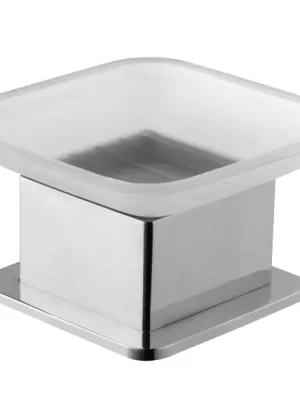 Skleněná designová mýdlenka na postavení Bemeta PLAZA, 140108191, chrom / mléčné sklo Beste Prijs