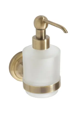 Dávkovač tekutého mýdla MINI 200 ml Bemeta RETRO 144109107 bronz/stará mosaz / mléčné sklo Favoriet