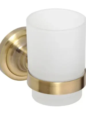 Držák kartáčků Bemeta RETRO 144110017 bronz / stará mosaz / mléčné sklo Must-Have