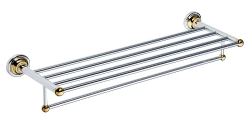 Weekendaanbieding Polička na ručníky s hrazdou 660 mm Bemeta RETRO 144202098 chrom a zlato