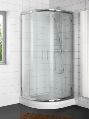 Betaalbaar Sprchový kout čtvrtkruhový Riho HAMAR GR32200, 80 x 80 cm, R55, čiré sklo 6 mm, chrom