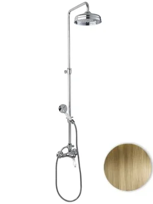 Sprchový nástěnný set s baterií Bianchi EUROPA 2025VOT, 2x sprcha, retro, stará mosaz Finale Uitverkoop