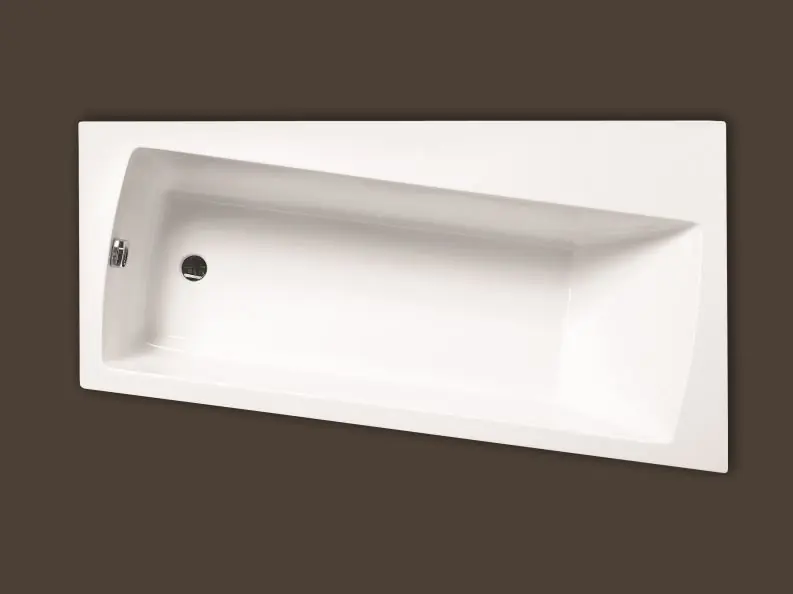 Direct Beschikbaar Asymetrická akrylátová / plastová vana do koupelny Santech EMO 165 x 90 cm pravá
