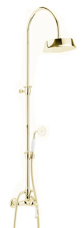Retro sprchový nástěnný set s baterií Bianchi LIBERTY 2025ORO, zlato Must-Have