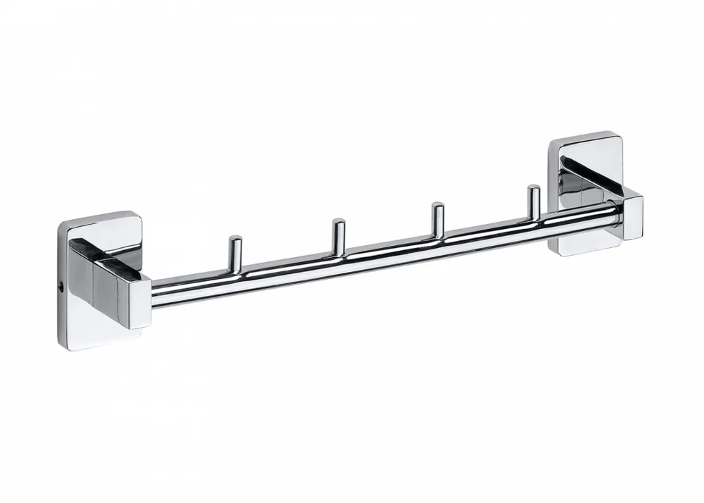 Designová nástěnná hrazda s věšáčky Bemeta NIKI, 153105112, chrom Op = Op