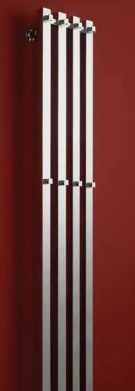 Hranatý designový koupelnový radiátor P.M.H. PLUTO PX2C/4 - Chrom, 255 x 1500 mm Rechtstreeks Van De Fabrikant