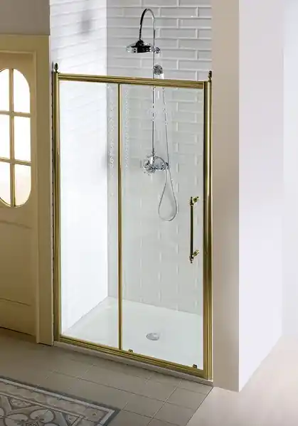 Retro sprchové dveře do niky posuvné Gelco ANTIQUE, GQ4214, bronz, 140 cm Lage Kosten