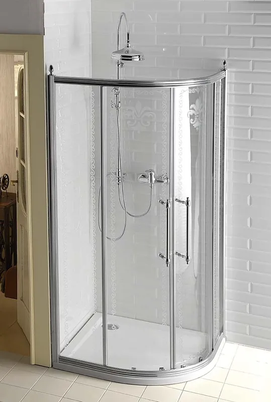 Retro sprchový kout čtvrtkruhový Gelco ANTIQUE, GQ5090, chrom, 90 x 90 cm, R55 Betrouwbaar