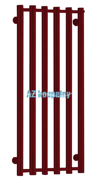 Koupelnový radiátor PMH ROSENDAL R1RE/6 - Strukturální bordó, 420 x 950 mm Finale Uitverkoop
