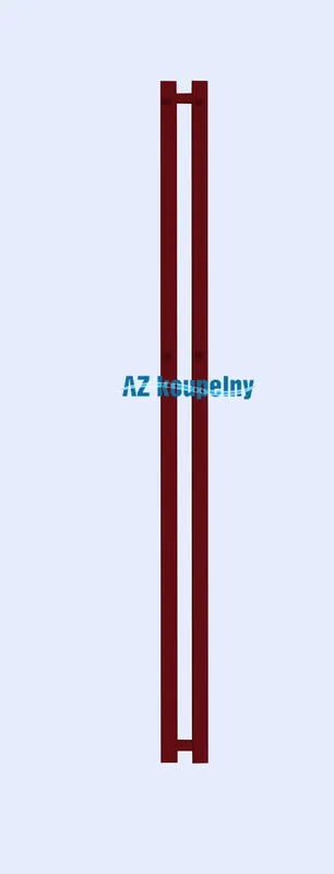 Hranatý radiátor do koupelny P.M.H. PLUTO P2RE/2 - Strukturální bordó, 105 x 1500 mm Dagaanbieding
