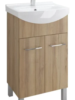 Bestseller Set Cersanit OLIVIA ořech skříňka 60 cm + umyvadlo CERSANIA NEW 60 + baterie, S803-001